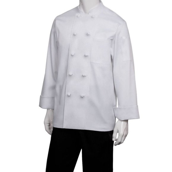 Chef Appeal Chef Coat Jacket Medium White Double Breasted Long Sleeve Unisex - Picture 1 of 6